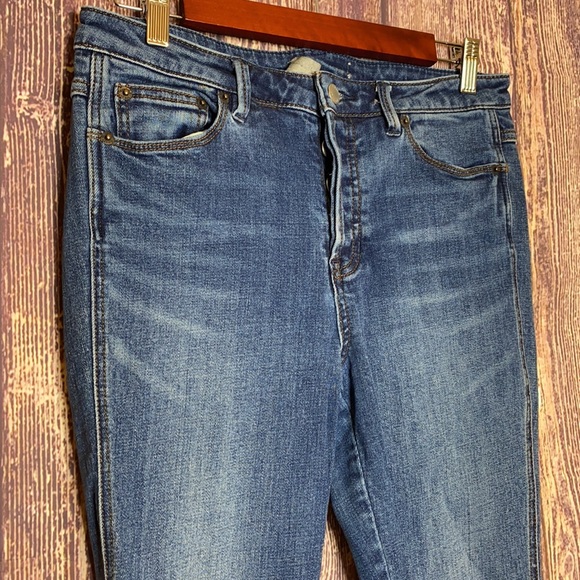 FREE PEOPLE button fly high rise skinny jeans 29 boho denim - Picture 3 of 8